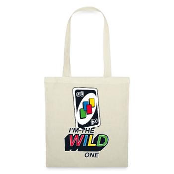 Uno I'm The Wild One Meme Carte +4 Super Joker - Sac en tissu - rouge - Devant