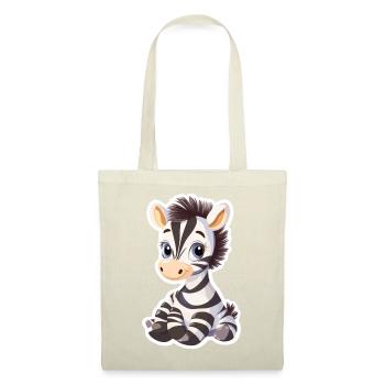Zebra - Stoffbeutel - Rot - Vorne