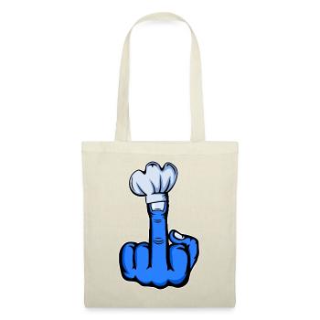Middle Finger Stinky Finger Chef's Hat Design Blue - Tote Bag - red - Front
