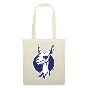 Icône de lama en cercle violet - Sac en tissu - rouge - Devant