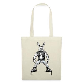 Heavy Metal Osterhase Rocker Ostern Hardcore Hase - Stoffbeutel - Rot - Vorne
