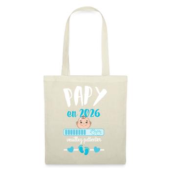 Papy en 2026 Veuillez Patienter - Sac en tissu - rouge - Devant