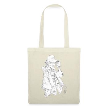 Urbaner Cowboy-Sketch - Stoffbeutel - Rot - Vorne