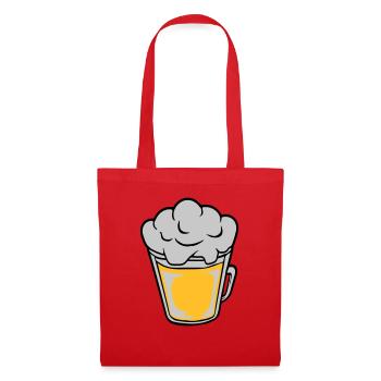 Bière comique vue d’en haut - Sac en tissu - rouge - Devant