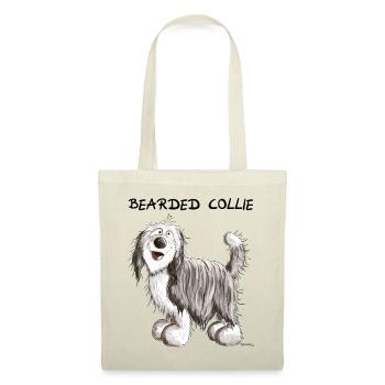 Mignon Bearded Collie - Sac en tissu - rouge - Devant