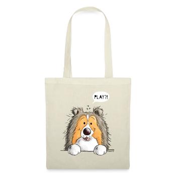 Berger des Shetland Chien - Shetland Sheepdog - Sac en tissu - rouge - Devant