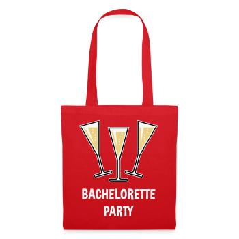 Bachelorette Party (Sparkling Wine Funnel Shut 3C) - Tote Bag - red - Front