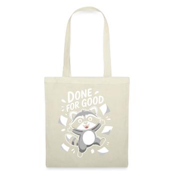 Cheerful Raccoon with Motivational Message - Tote Bag - red - Front