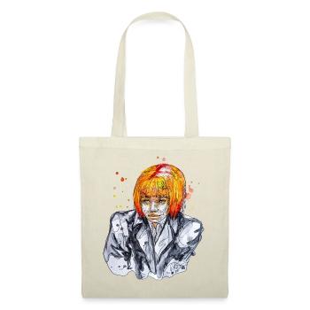 Illustration timide aquarelle carographique - Sac en tissu - rouge - Devant