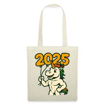 Unicorn tenant des ballons 2025 Art du Nouvel An - Sac en tissu - rouge - Devant
