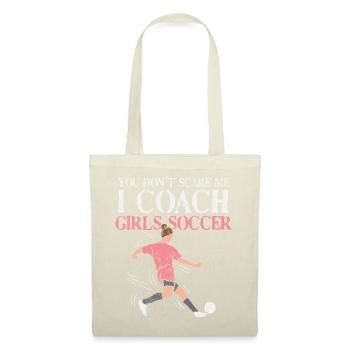 I Coach Girls Soccer Funny Quote Design - Stoffbeutel - Rot - Vorne