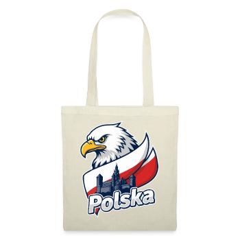 Aigle de Polska et Château sur le drapeau - Sac en tissu - rouge - Devant