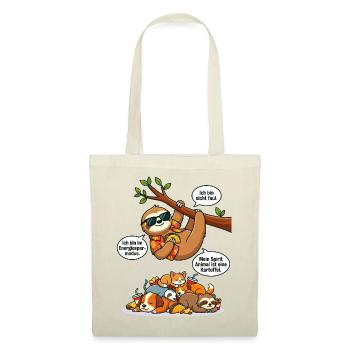 Paresseux économe en énergie et petit animal - Sac en tissu - rouge - Devant