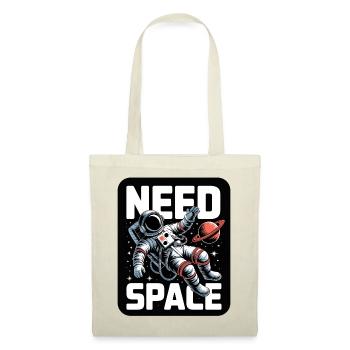 Need Space: Astronauten-Motiv - Stoffbeutel - Rot - Vorne