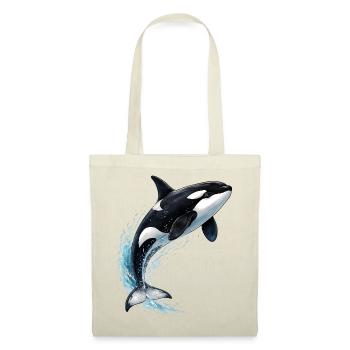 Illustration d’orques sautant hors de la mer - Sac en tissu - rouge - Devant
