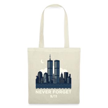 Never Forget 9/11 Skyline Nacht - Stoffbeutel - Rot - Vorne