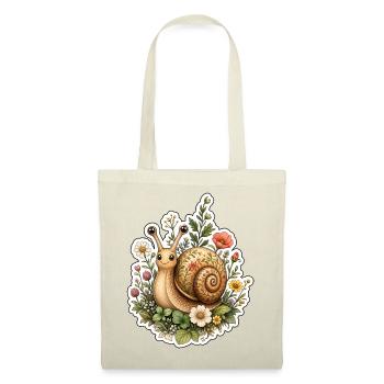 Garden Snail Wildflowers Gardeners Lovers - Stoffbeutel - Rot - Vorne