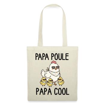 Papa Poule Cool et Poussins Stylés - Sac en tissu - rouge - Devant