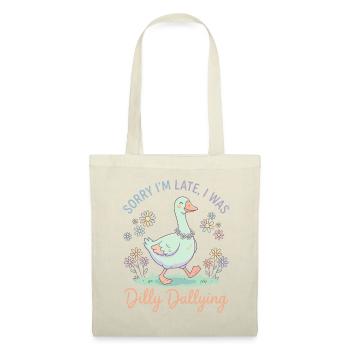 Dilly Dallying duck in pastel look - Tote Bag - red - Front