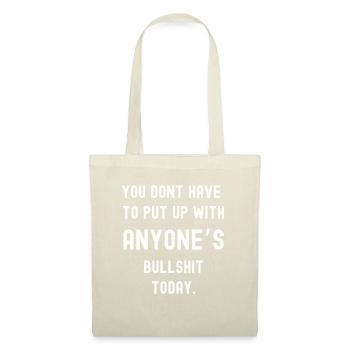 No bullshit today - Tote Bag - red - Front
