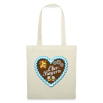 Gingerbread cœur de la Haute Bavière emblème bleu - Sac en tissu - rouge - Devant