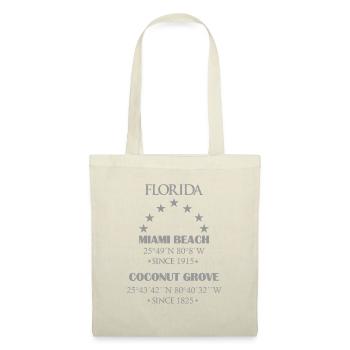 Florida, Miami Beach, Coconut Grove Street, gray - Tote Bag - red - Front