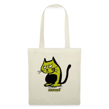 faule vintage retro cartoon Katze - Stoffbeutel - Rot - Vorne