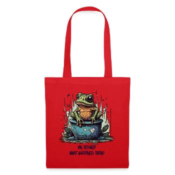 The Really Interested Frog in the Pond - Tote Bag - red - Front