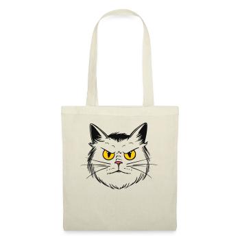 Gruselige Cartoon Katze - Stoffbeutel - Rot - Vorne