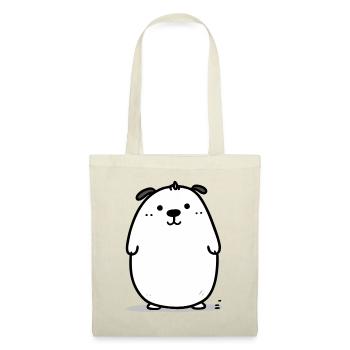 Mignon chien de dessin animé câlin - Sac en tissu - rouge - Devant