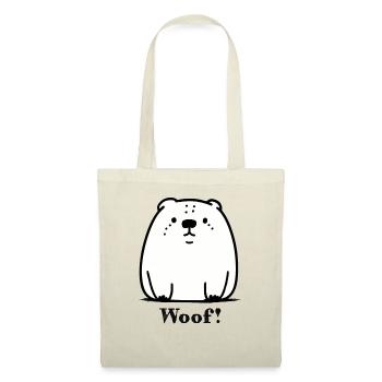 Woof: Cartoon Dog - Tote Bag - red - Front