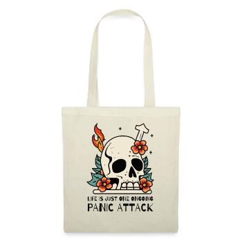 La vie est une attaque de panique - Sac en tissu - rouge - Devant