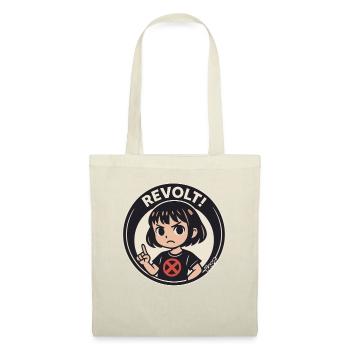 Fille en colère avec chemise de protestation révolte look - Sac en tissu - rouge - Devant