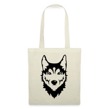 Head of a Siberian Husky dog - Tote Bag - red - Front