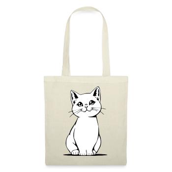 Cadeau de Noël pour un chat Noir et Blanc pour chat - Sac en tissu - rouge - Devant