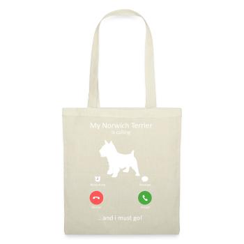 Norwich Terrier Is Calling And I Must Go Art - Tote Bag - red - Front