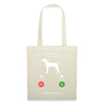 Vizsla Calling Funny Incoming Phone Screen - Tote Bag - red - Front