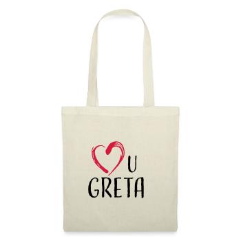 love u greta - Stoffbeutel - Rot - Vorne
