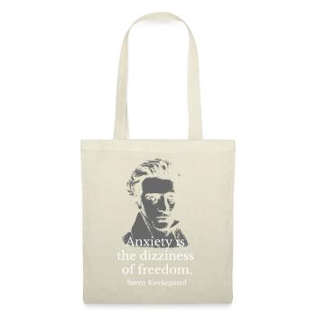 Kierkegaard Anxiety as Freedom Quote Art - Tote Bag - red - Front