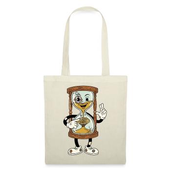 Dessin animé drôle de sablier – Ambiance vintage - Sac en tissu - rouge - Devant