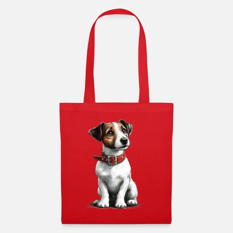 Jack Russel Terrier - Tote Bag - red