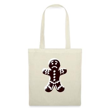 Bad Mood Gingerbread Man Christmas Biscuits - Tote Bag - red - Front