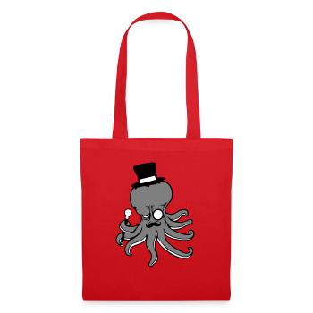 Kraken Mr. Sir Top Hat Monocle Glasses Empire - Tote Bag - red - Front