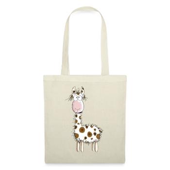 Crazy Lama - Llamas - Alpaca - Comic - Gift - Tote Bag - red - Front