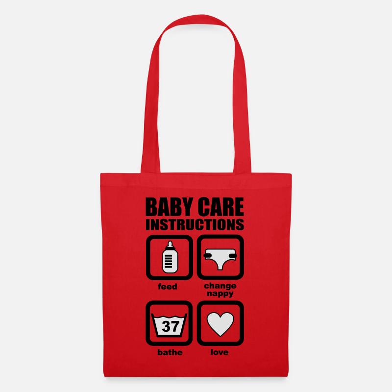 Bébé - Sac en tissu - rouge