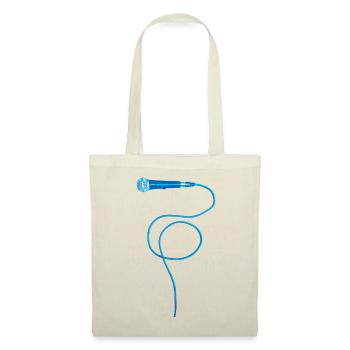 Mikrofon blau - Sac en tissu - rouge - Devant