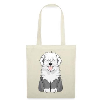 adorable Bobtail Dog - berger allemand en peluche - Sac en tissu - rouge - Devant