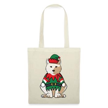 Kishu Dog Christmas Elf Costume Cute Elf - Tote Bag - red - Front