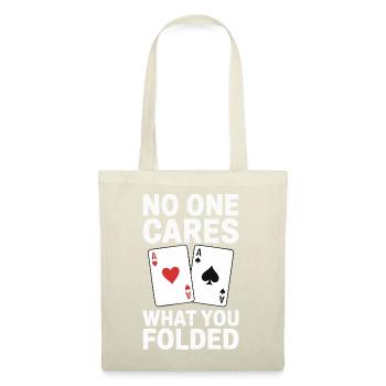 Poker - Personne ne s’en soucie en disant design - Sac en tissu - rouge - Devant