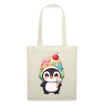 Süßer Pinguin Cartoon Eiscreme Sommer Regenbogen - Tote Bag - red - Front